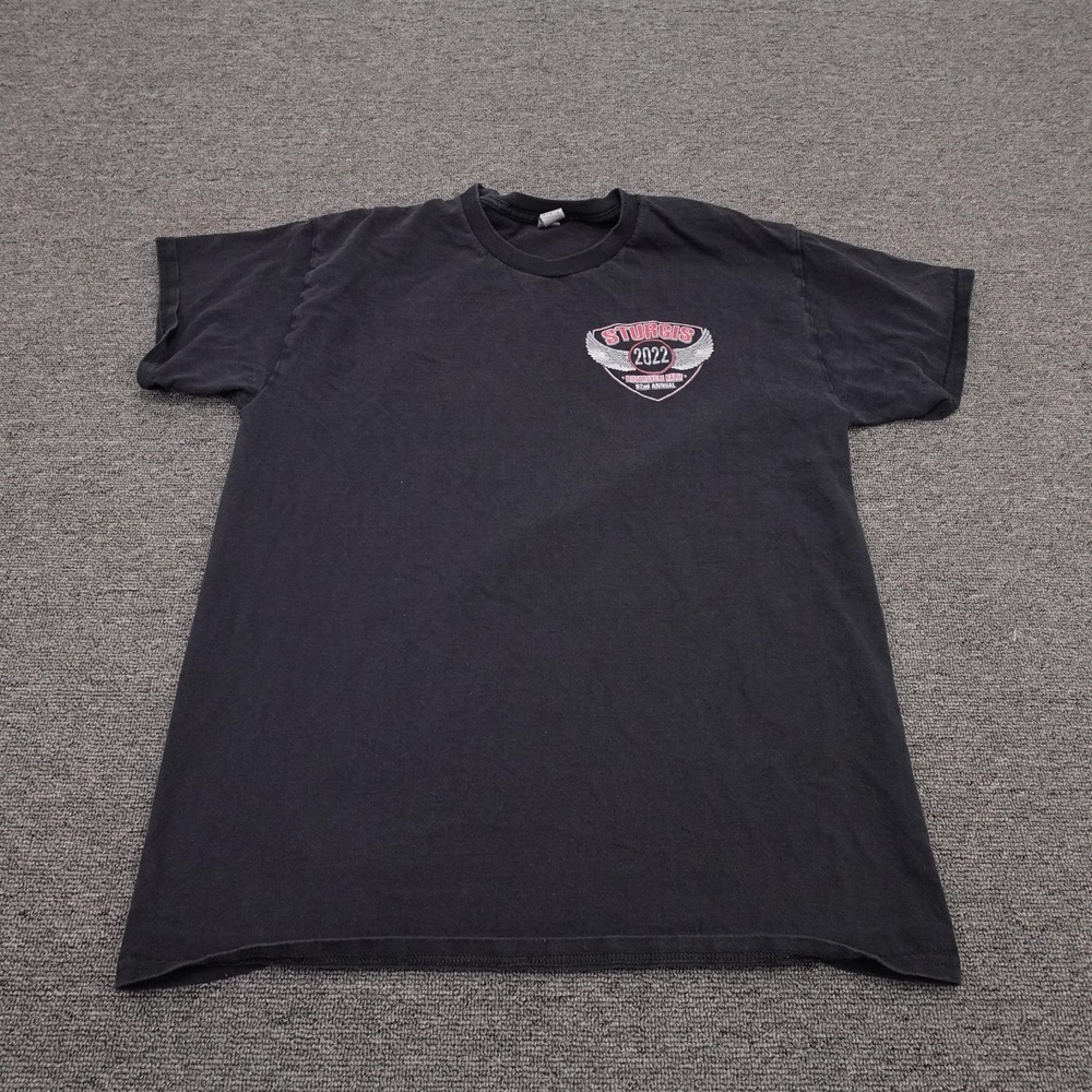 Sturgis Shirt Mens Medium Black 2022 Motorcycle Rally 82nd Annual Graphic Tee